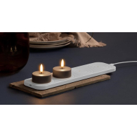 Oplaadbaar Theelichtje Maxi wit B6,0 x H2,3 cm set a 2 stuks